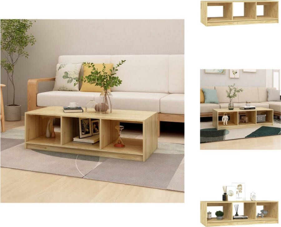 VidaXL Salontafel Salontafels Tafel Tafels Salontafel 110x50x34 cm massief grenenhout
