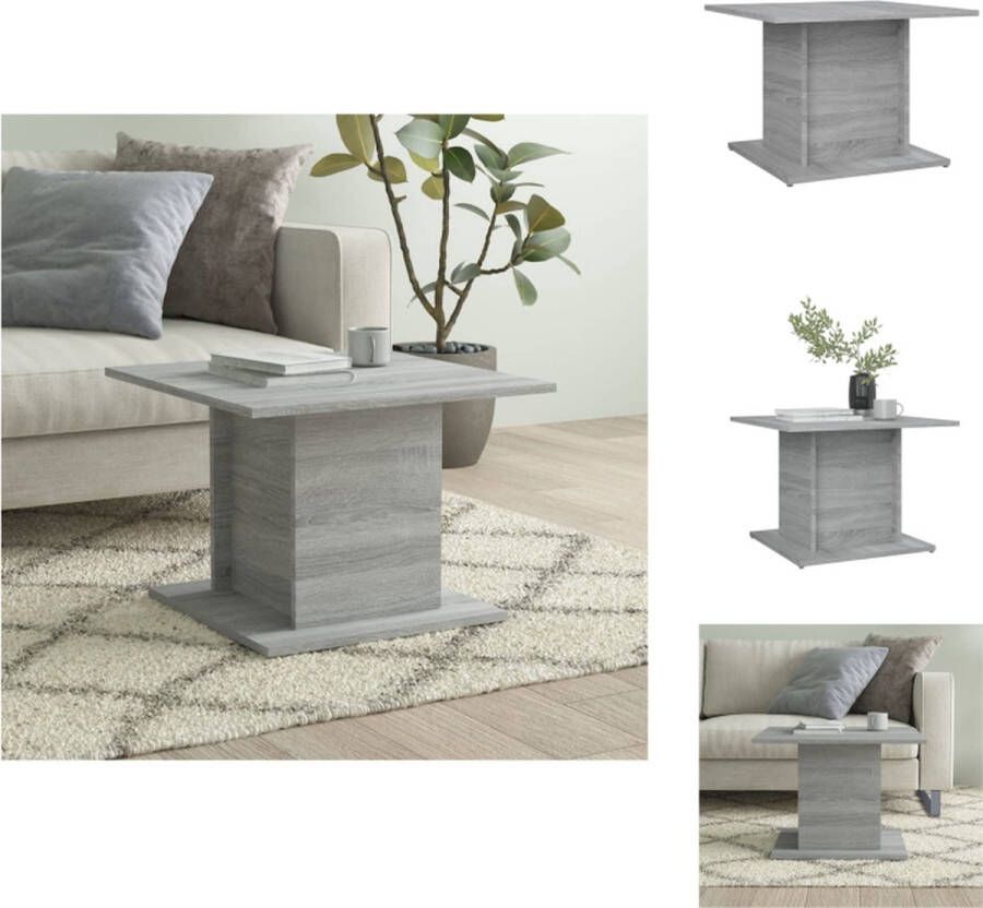 VidaXL Salontafel Salontafels Koffietafel Woonkamertafel Salontafel 55 5x55 5x40 cm bewerkt hout grijs sonoma eikenkleur - Foto 2