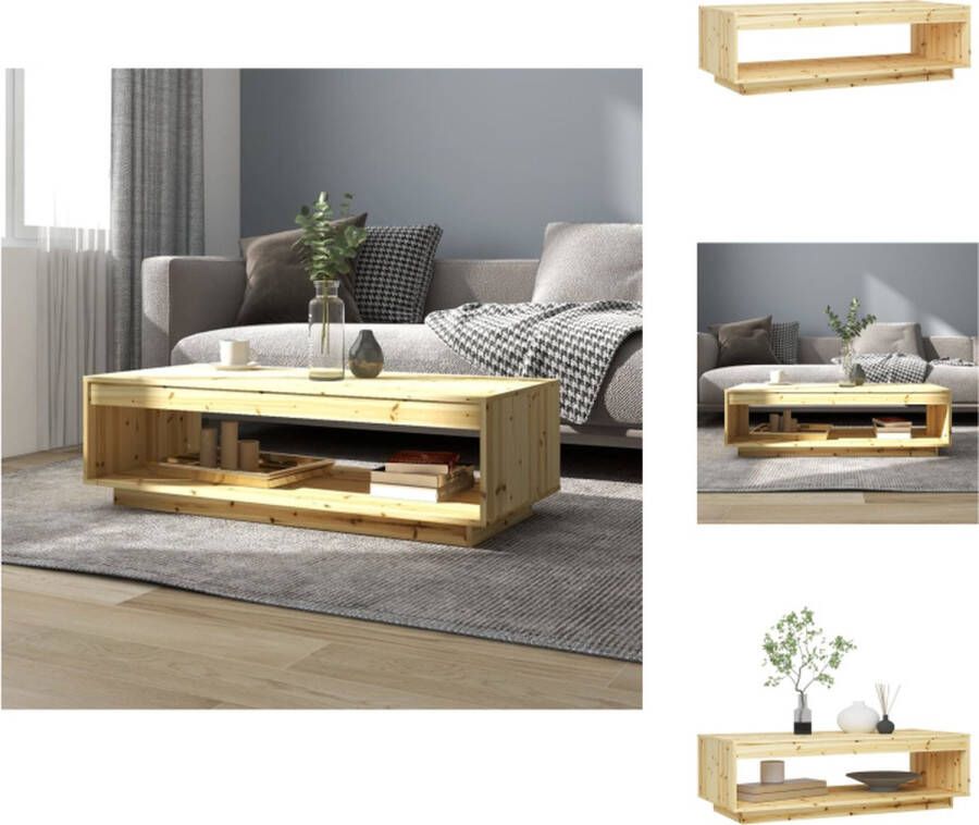 VidaXL Banktafel Massief Vurenhout 110 x 50 x 33.5 cm Opbergschap Montage vereist Tafel