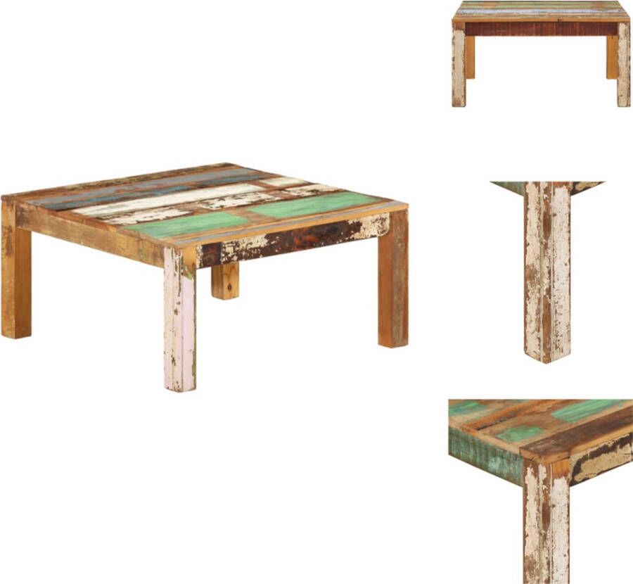 VidaXL Salontafel Salontafels Bijzettafel Banktafel Salontafel 80x80x40 cm massief gerecycled hout - Foto 2
