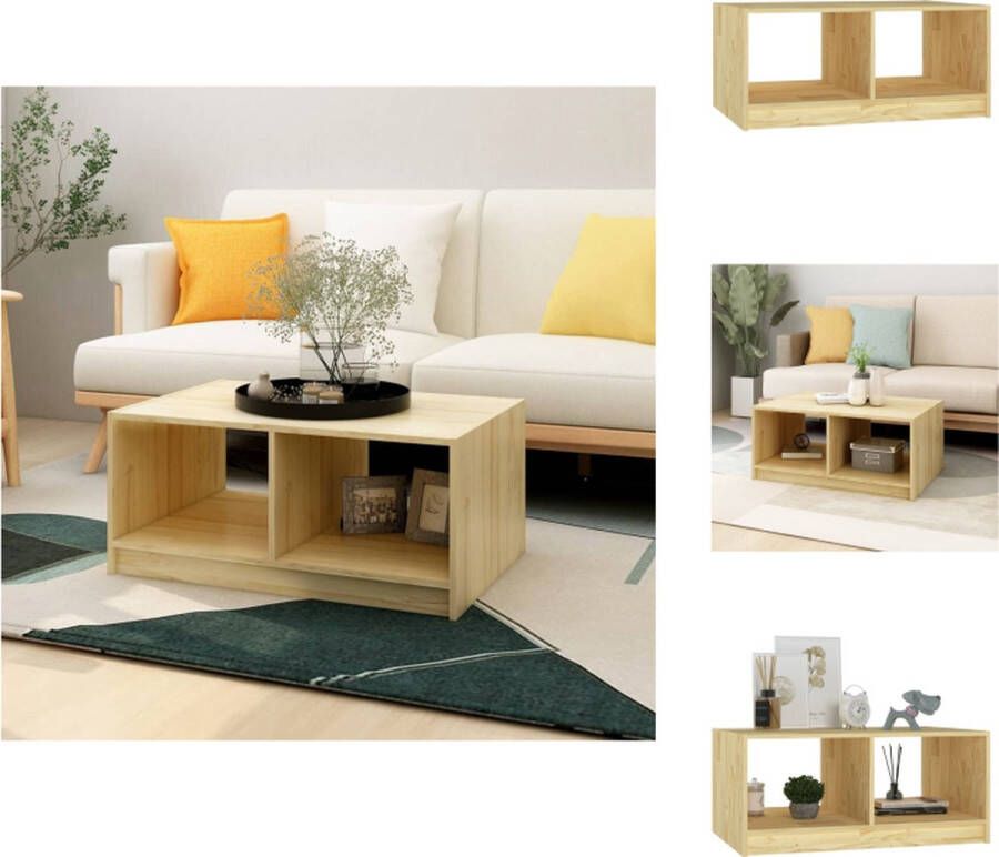 VidaXL Salontafel Salontafels Tafel Tafels Salontafel 75x50x33 5 cm Massief Hout Grenen - Foto 2