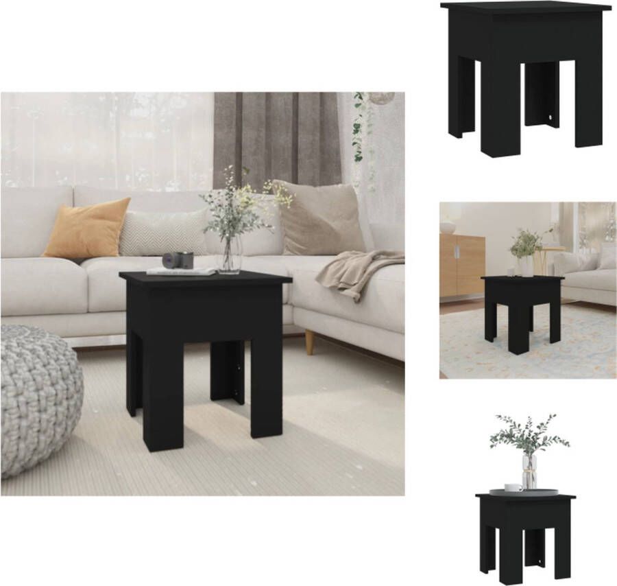 VidaXL Salontafel Salontafels Woonkamertafel Banktafel Salontafel 40x40x42 cm bewerkt hout zwart