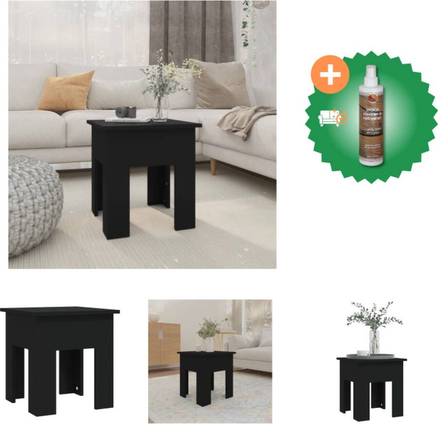 VidaXL Banktafel Zwart Spaanplaat 40 x 40 x 42 cm Montage vereist Tafel Inclusief Houtreiniger en verfrisser