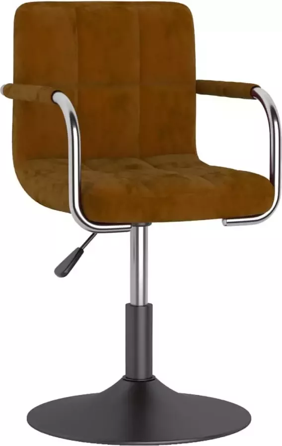 VidaXL Barkruk fluweel bruin - Foto 2