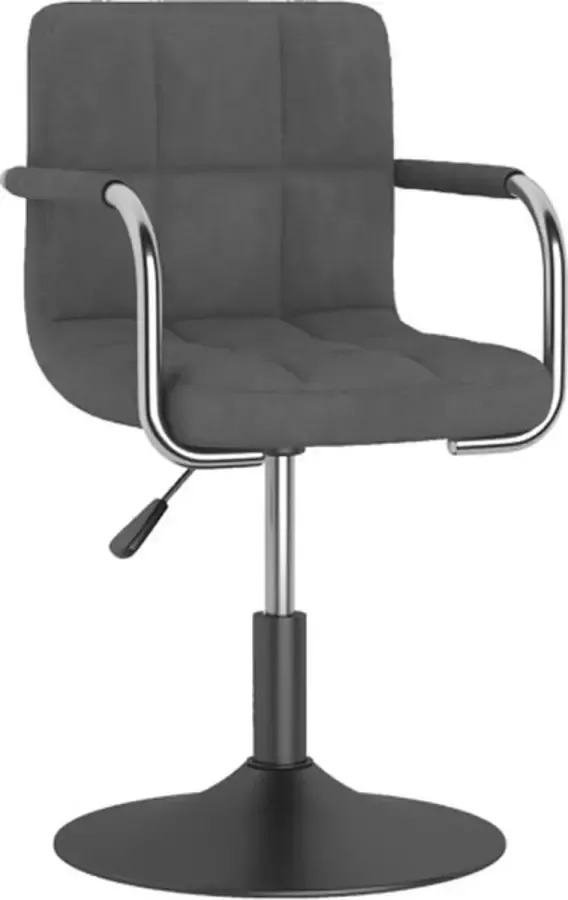 VidaXL -Barkruk-fluweel-donkergrijs - Foto 4