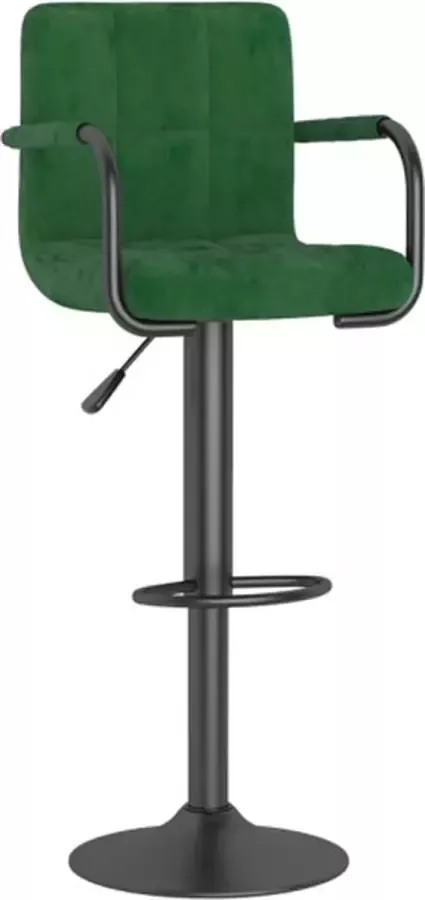 VidaXL Barkruk fluweel donkergroen