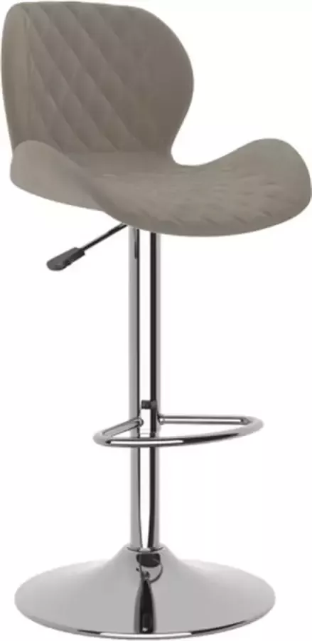 VidaXL -Barkruk-fluweel-lichtgrijs - Foto 2