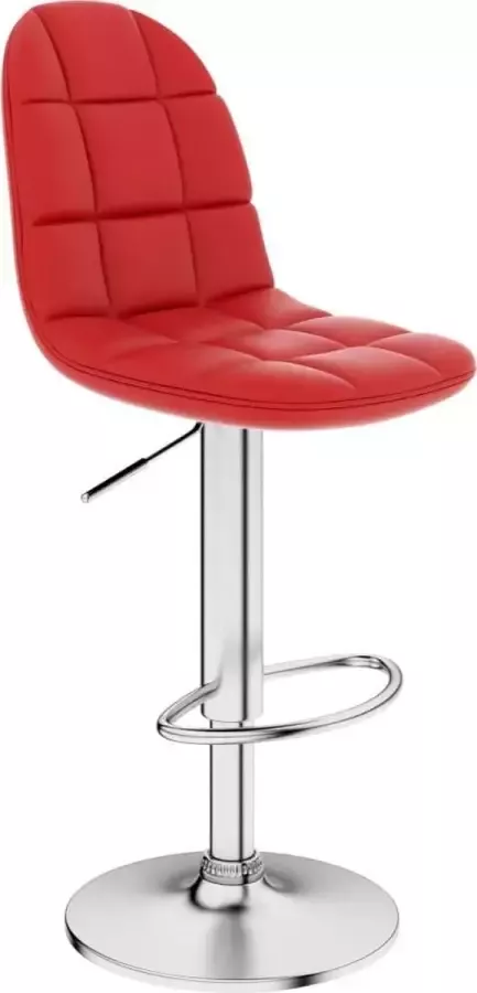 VidaXL Barkruk kunstleer wijnrood