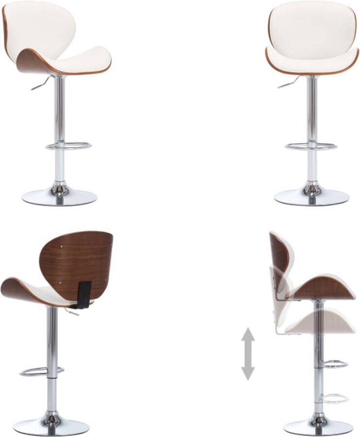 VidaXL Barkruk kunstleer wit Barstoel Barstoelen Stoel Stoelen
