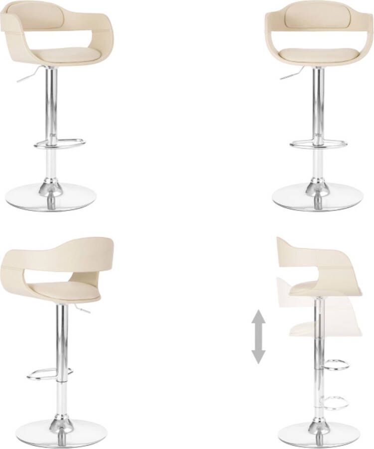 VidaXL Barkruk kunstleer wit Barstoel Barstoelen Stoel Stoelen - Foto 2