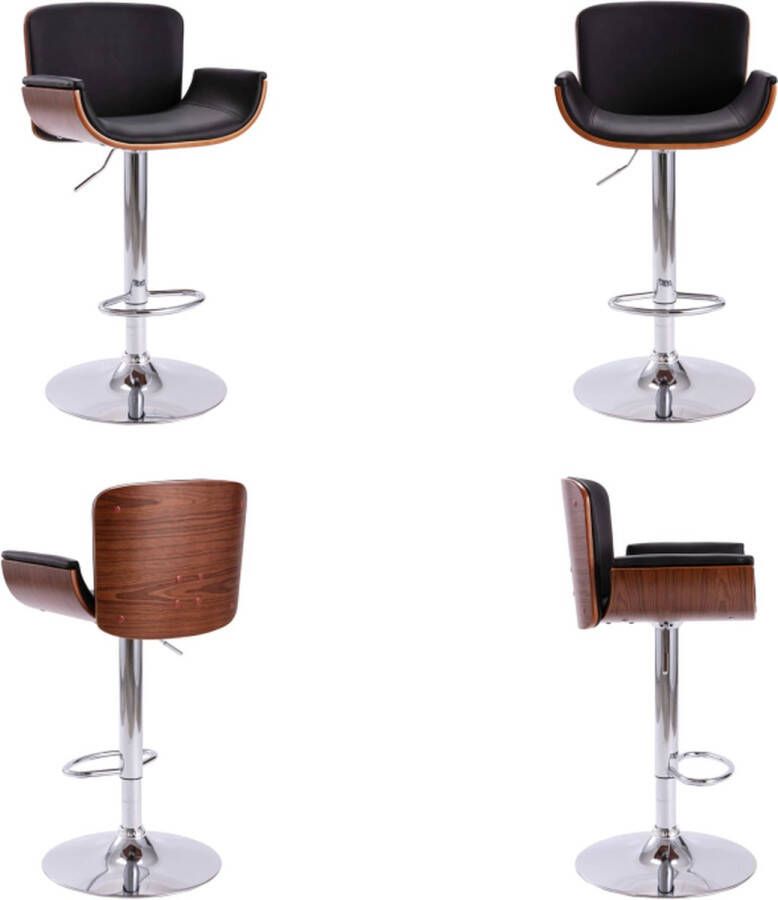 VidaXL Barkruk kunstleer zwart Barstoel Barstoelen Stoel Stoelen - Foto 2