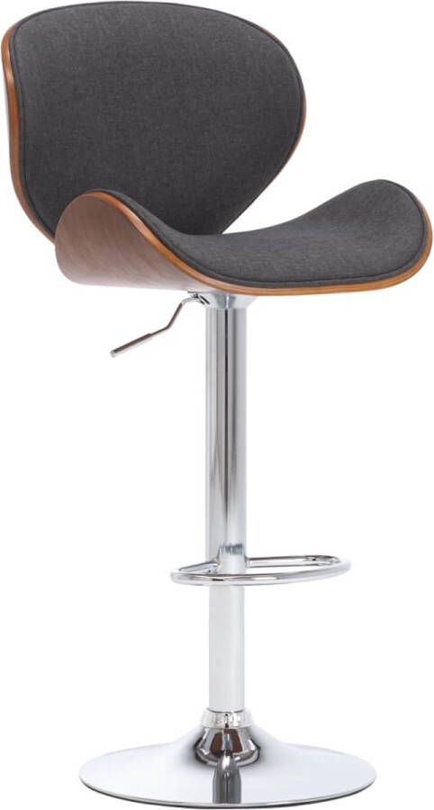 VidaXL Barkruk Grijs Stof Verstelbare Hoogte Barstoel Barkruk Stoel Lounge Stoel Eetkamerstoel Grijze Stoel Stoffen Stoel Adjustable Height Chair - Foto 2