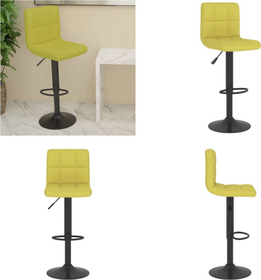 VidaXL Barkruk stof groen Barkruk Barkrukken Barkrukje Barkrukjes