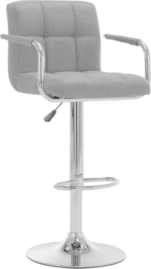 VidaXL Barkruk stof lichtgrijs - Foto 2