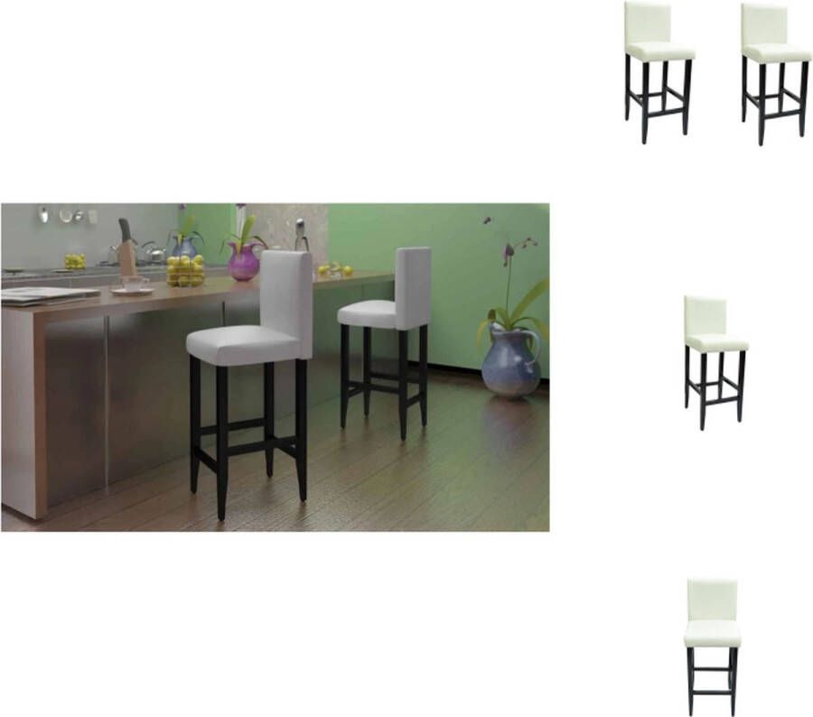 VidaXL Barkruk Barkrukken Bar Kruk Bar Krukken Barkrukken 2 st kunstleer wit