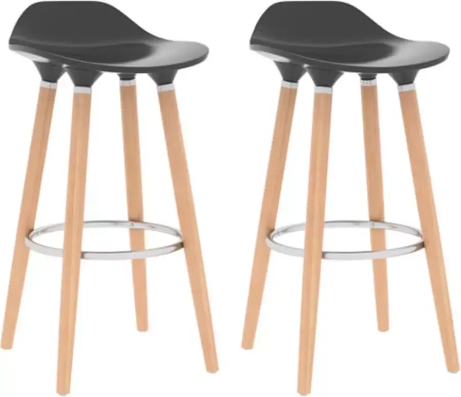 VidaXL -Barkrukken-2-st-antracietkleurig - Foto 2