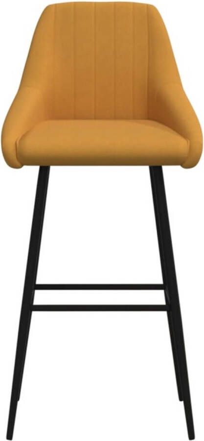 VidaXL Barkrukken 2 st fluweel bruin - Foto 2