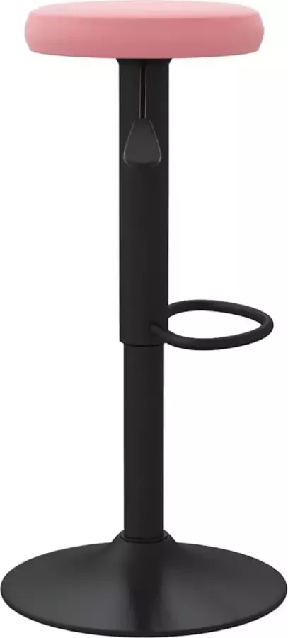 VidaXL -Barkrukken-2-st-fluweel-roze - Foto 3