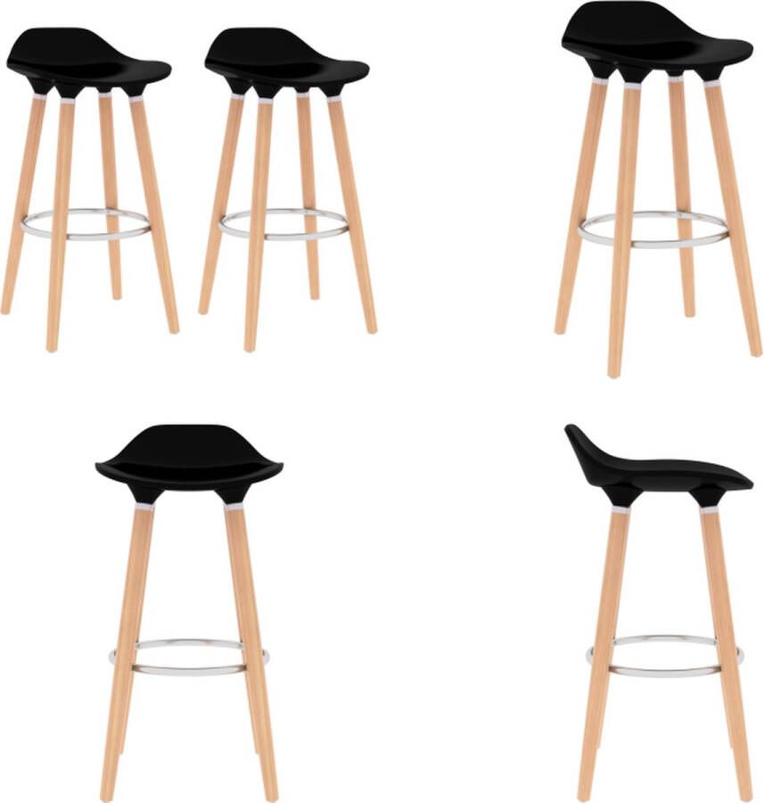 VidaXL Barkrukken 2 st zwart Barstoel Barstoelen Barkruk Barkrukken