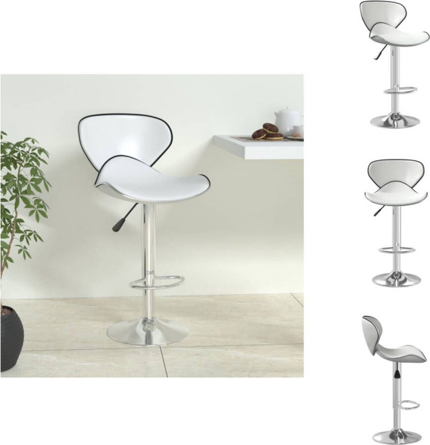 VidaXL -Barkruk-kunstleer-wit