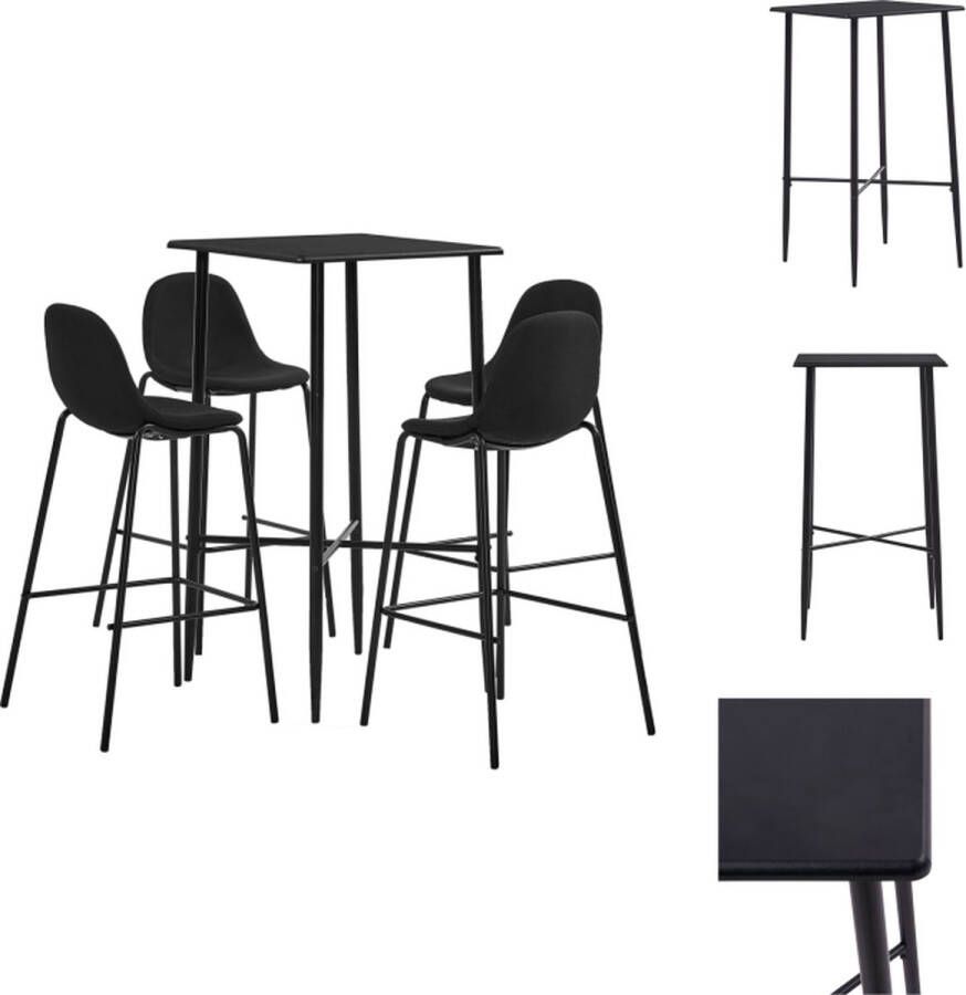 VidaXL Barset Modern en eigentijds Bartafel 60x60x111cm Barstoelen 51x49x99cm Set tafel en stoelen