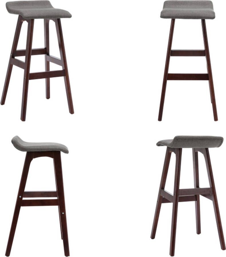 VidaXL Barstoel stof donkergrijs Barstoel Barstoelen Stoel Stoelen