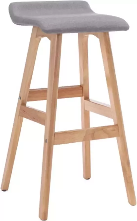 VidaXL Barstoel stof lichtgrijs