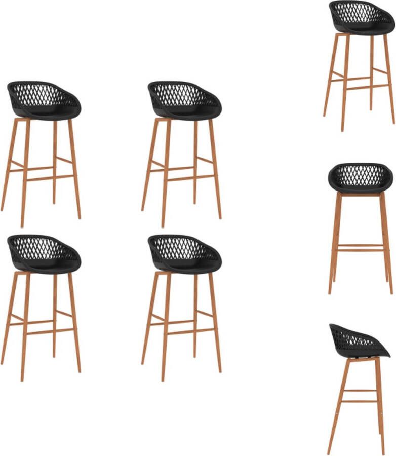VidaXL Barstoel Barstoelen Barkruk Barkrukken Barstoelen 4 st zwart