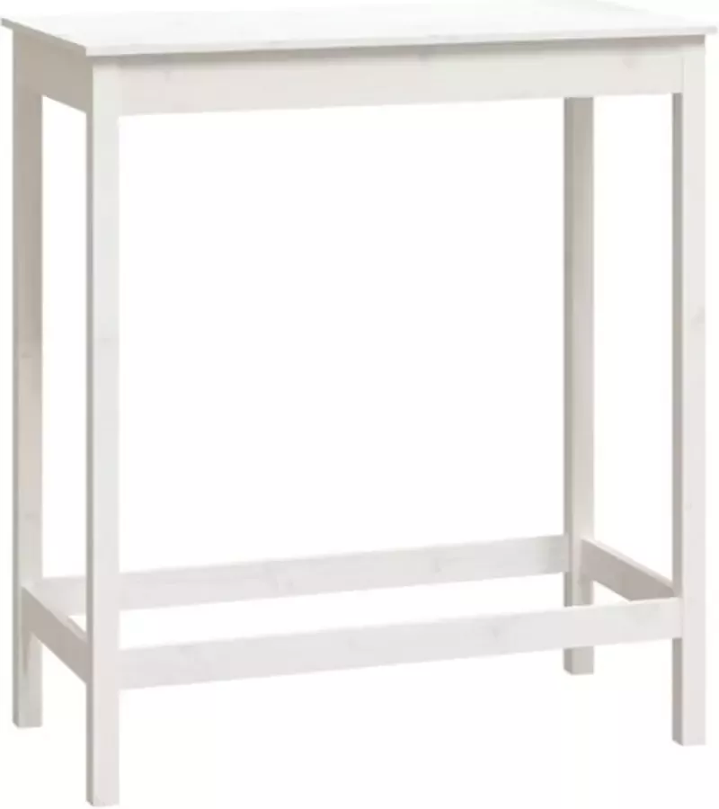 VidaXL Bartafel 100x50x110 cm massief grenenhout wit - Foto 2
