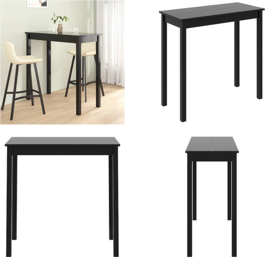 VidaXL Bartafel 115x55x107 cm MDF zwart Bartafel Bartafels Bar Tafel Bar Tafels