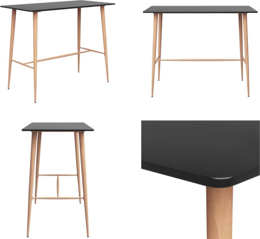 VidaXL Bartafel 120x60x105 cm zwart Bartafel Bartafels Bistrotafel Bistrotafels