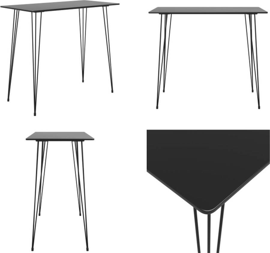 VidaXL Bartafel 120x60x105 cm zwart Bartafel Bartafels Bistrotafel Bistrotafels
