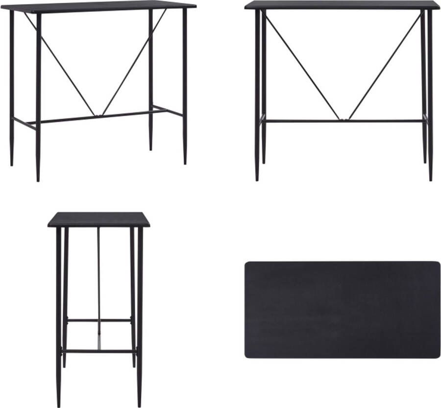 VidaXL Bartafel 120x60x110 cm MDF zwart Bartafel Bartafels Bistrotafel Bistrotafels