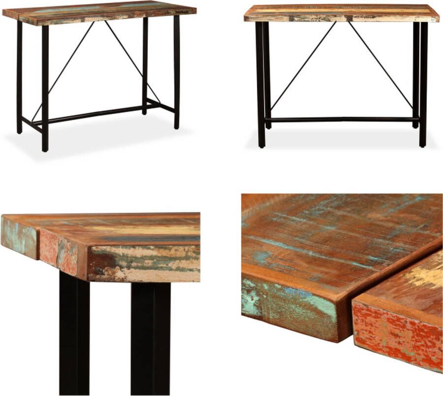 VidaXL Bartafel 150x70x107 cm massief gerecycled hout Bartafel Bartafels Eetkamertafel Eetkamertafels