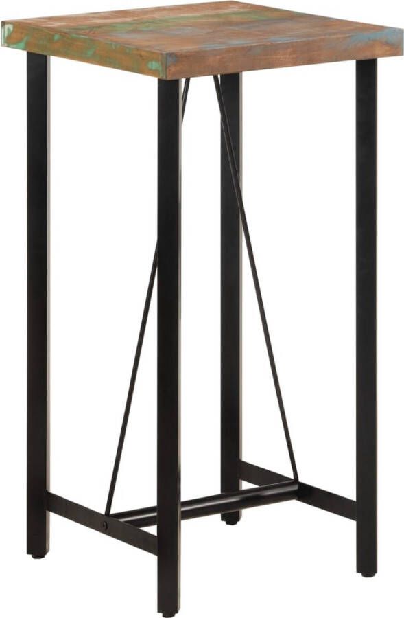 VidaXL Bartafel 55x55x107 cm Gerecycled Hout & IJzer Bartafel Bistrotafel Feesttafel Houten Tafel Gerecycled Hout Industriele Meubels Vintage Meubelen - Foto 3