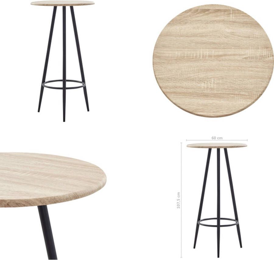 VidaXL Bartafel 60x107 5 cm MDF eikenkleurig Bartafel Bartafels Bistrotafel Bistrotafels