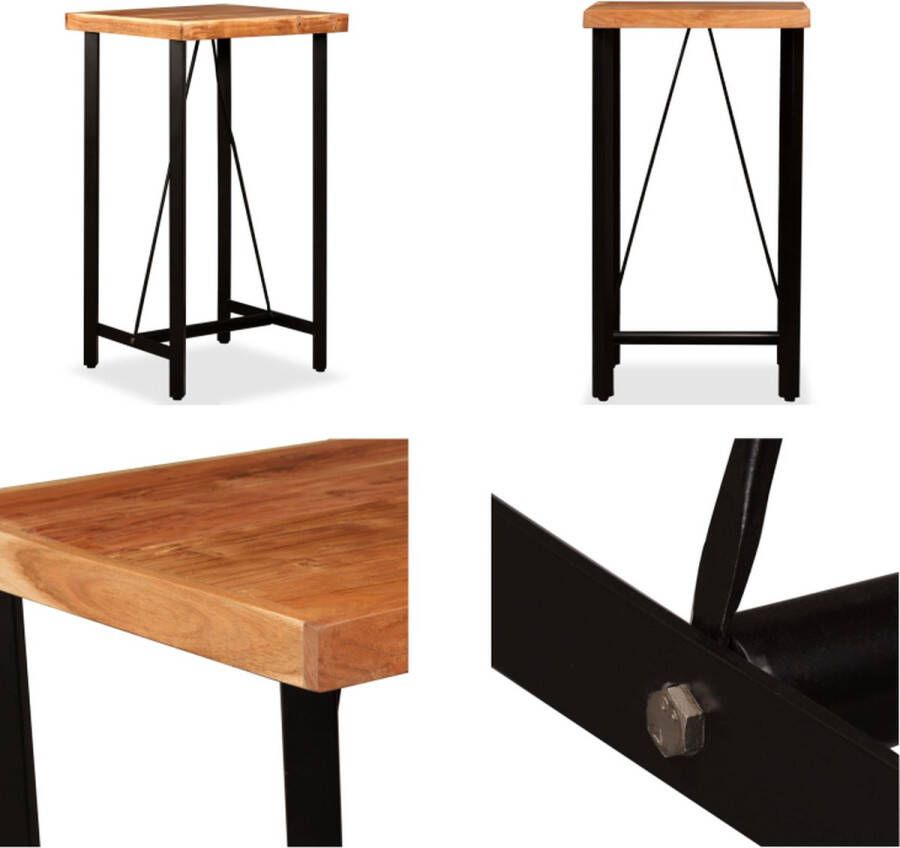 VidaXL Bartafel 60x60x107 cm massief acaciahout Bartafel Bartafels Eetkamertafel Eetkamertafels