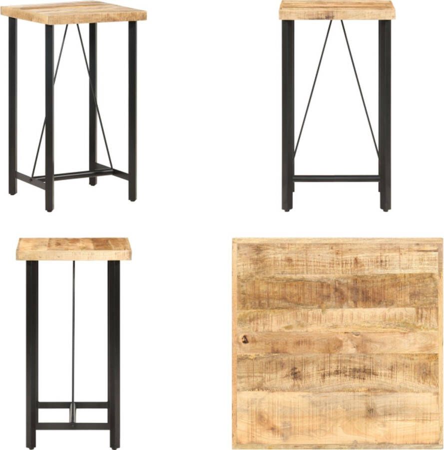 VidaXL Bartafel 60x60x107 cm ruw mangohout Bartafel Bartafels Eettafel Eettafels