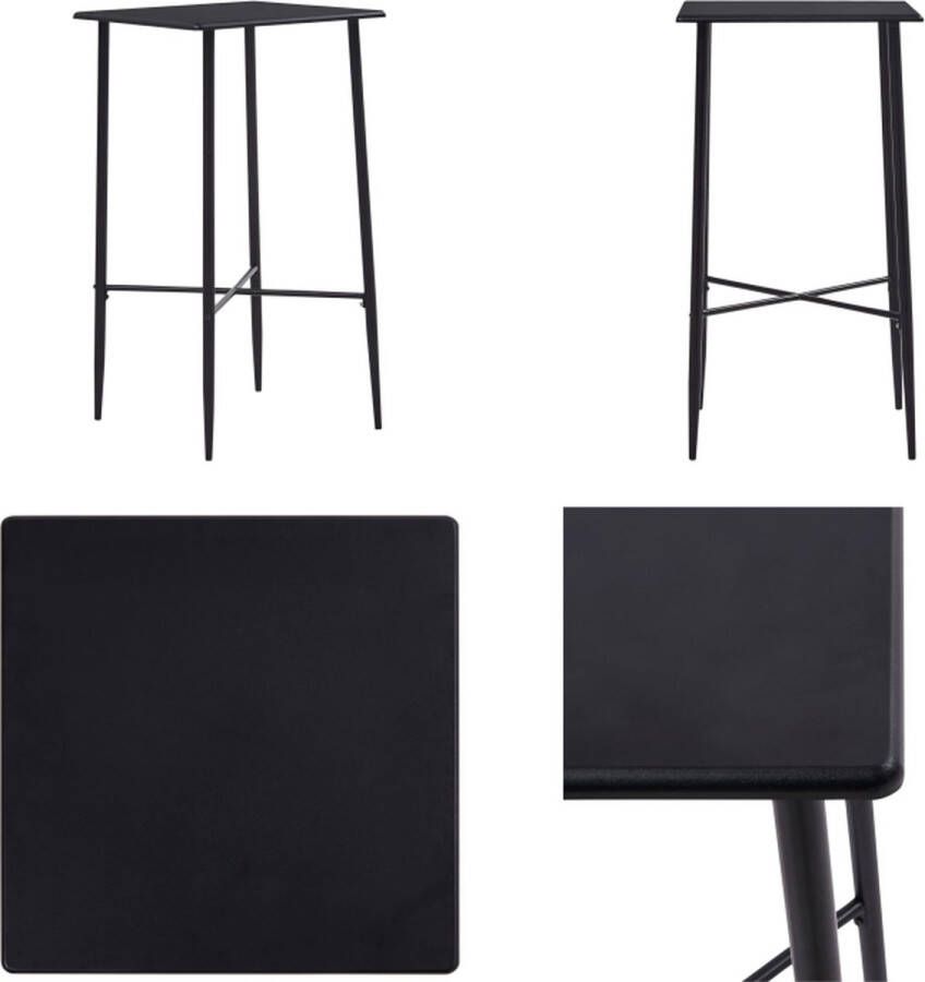 VidaXL Bartafel 60x60x111 cm MDF zwart Bartafel Bartafels Bistrotafel Bistrotafels