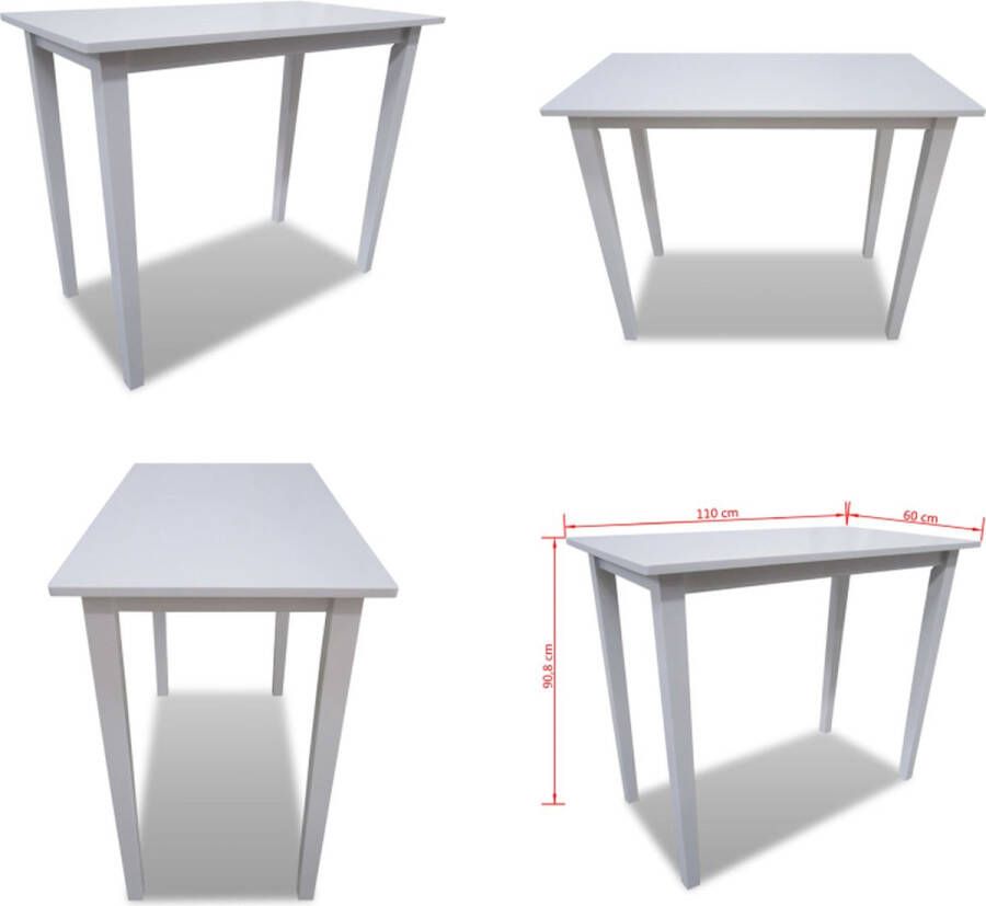 VidaXL Bartafel hout wit Bartafel Bartafels Bar Tafel Bar Tafels