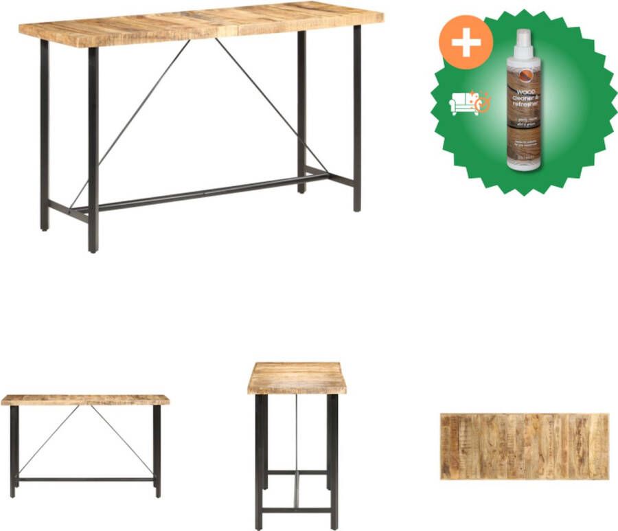 VidaXL Bartafel Industrieel 180 x 70 x 107 cm Mangohout Tafel Inclusief Houtreiniger en verfrisser