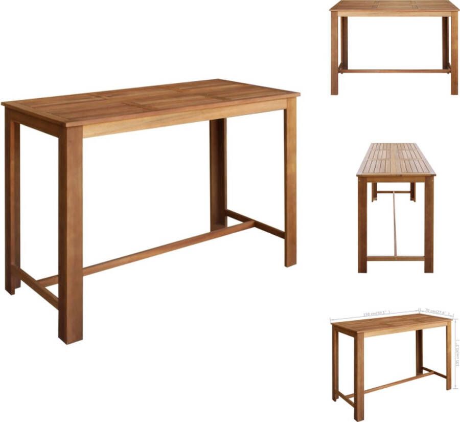 VidaXL Bartafel Bartafels Houten Bartafel Houten Bartafels Bartafel 150x70x105 cm massief acaciahout