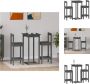 VidaXL Bartafel Massief Grenenhout Grijs 60 x 60 x 110 cm Stevig Tafelblad Set tafel en stoelen - Thumbnail 1