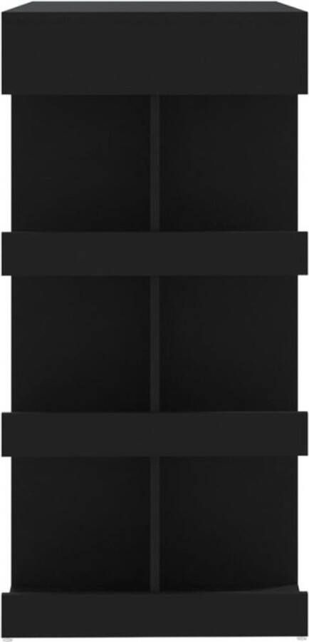 VidaXL -Bartafel-met-opbergrek-100x50x101 5-cm-spaanplaat-zwart - Foto 2