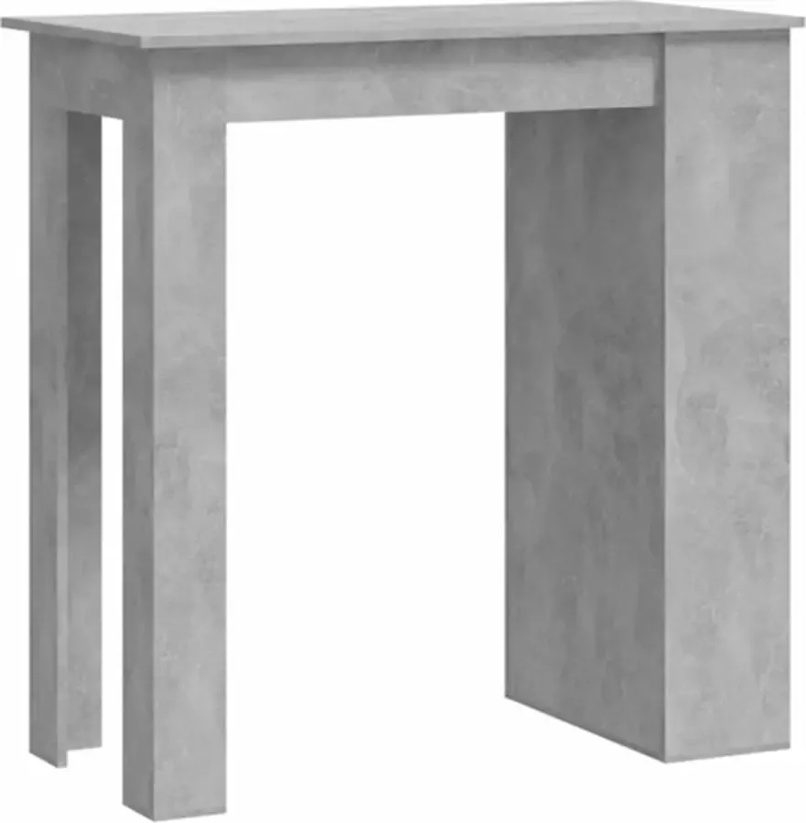 VidaXL -Bartafel-met-opbergrek-102x50x103 5-cm-spaanplaat-betongrijs - Foto 3