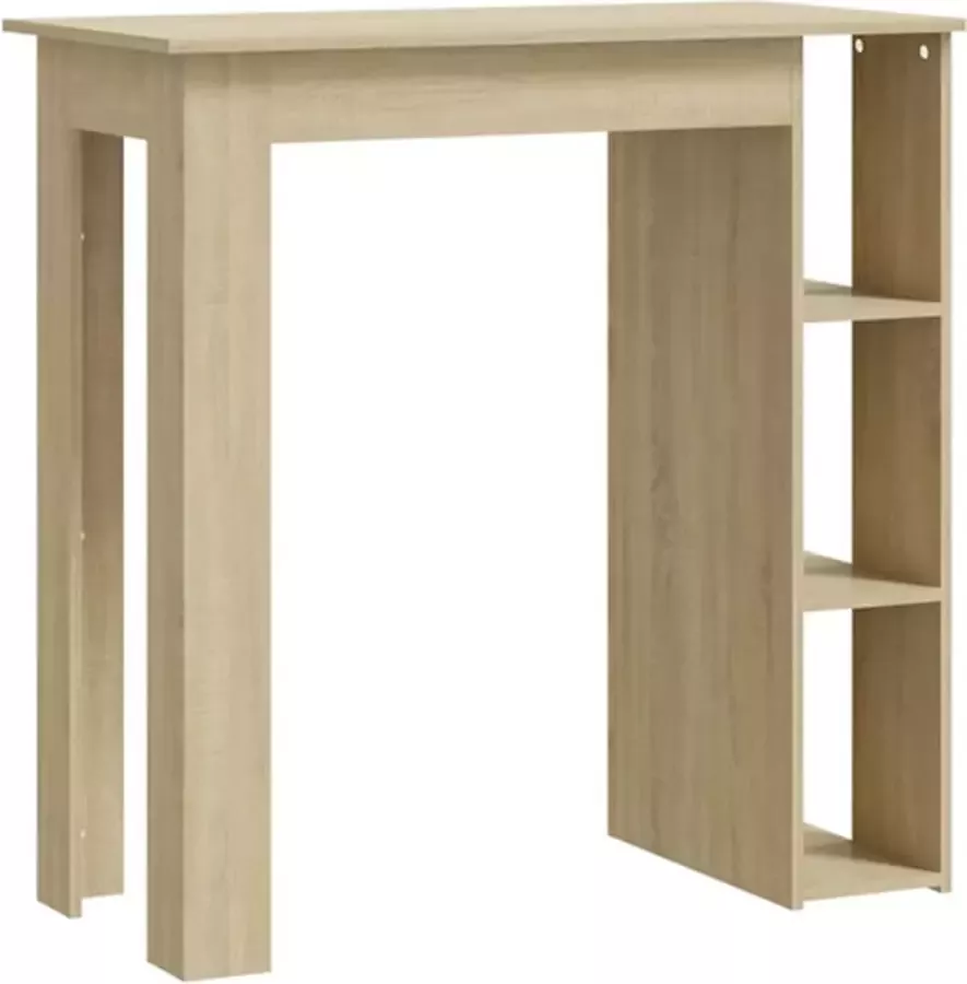 VidaXL -Bartafel-met-schap-102x50x103 5-cm-spaanplaat-sonoma-eikenkleur - Foto 3