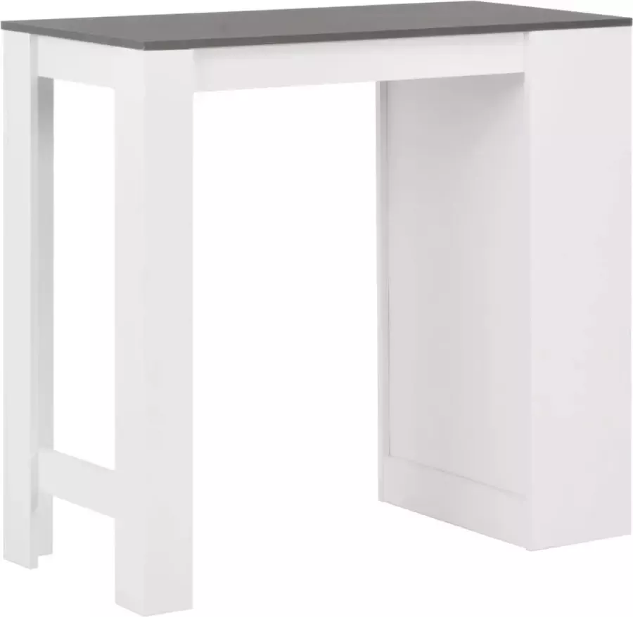 VidaXL -Bartafel-met-schap-110x50x103-cm-wit