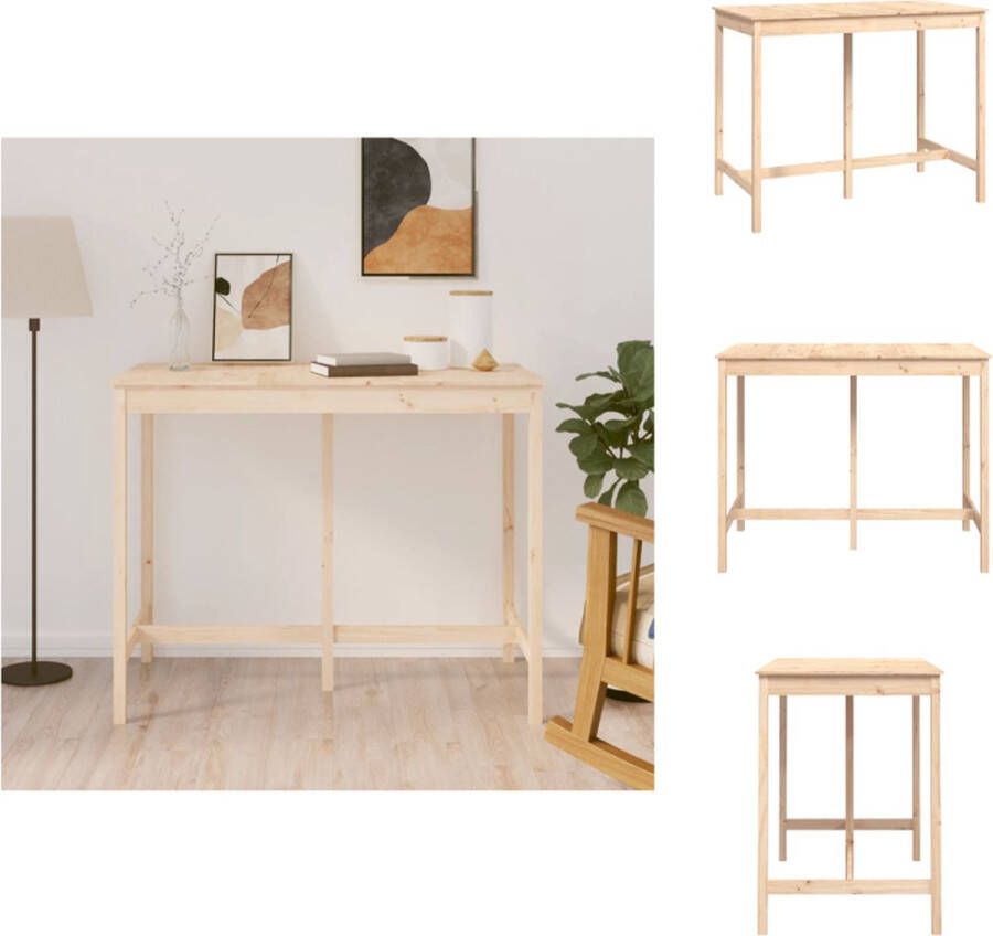 VidaXL Bartafel Bartafels Bistrotafel Cafétafel Bartafel 140x80x110 cm massief grenenhout