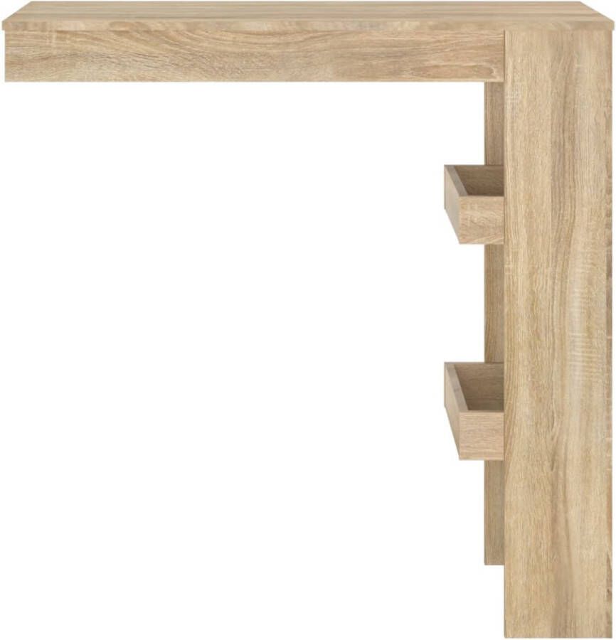 VidaXL -Bartafel-wandgemonteerd-102x45x103 5-cm-bewerkt-hout-eikenkleur - Foto 2