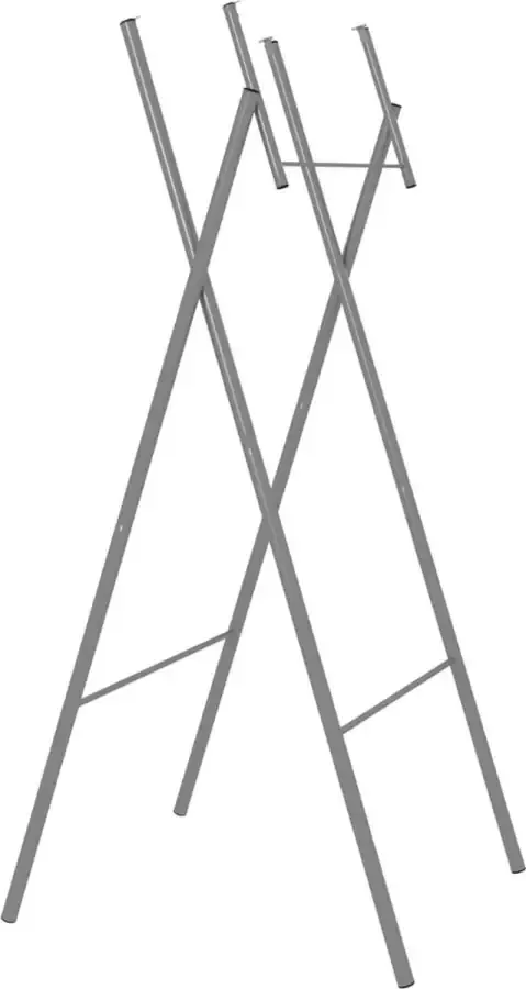 VidaXL Bartafelpoten inklapbaar 6 st 45x55x112 cm staal zilverkleurig